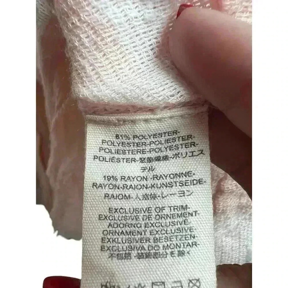 Free People Hey There Sunshine Button Down Pink and White Checks Blouse Medium - Picture 5 of 9